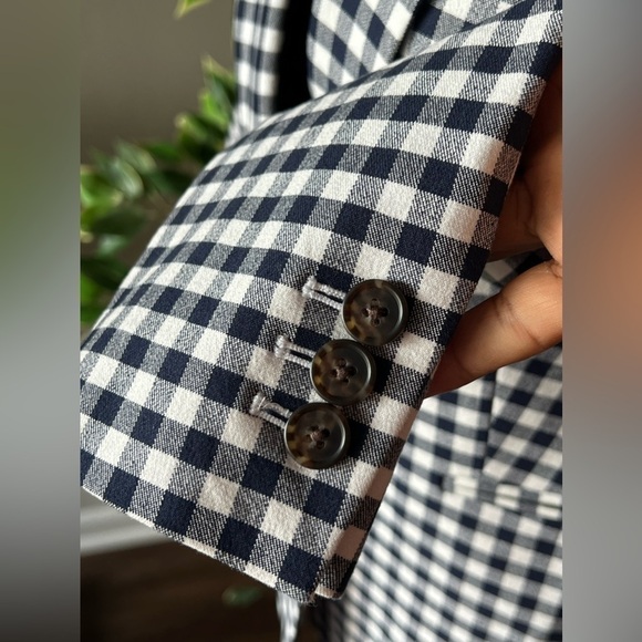 J. Crew Parke Navy Gingham Blazer - Picture 5 of 10